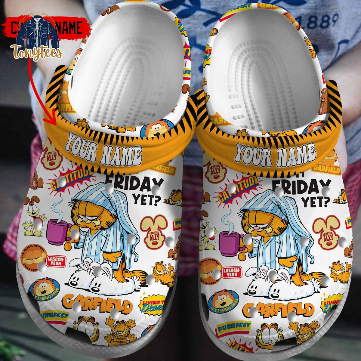 The Garfield Movie Custom Name Crocs Clogs