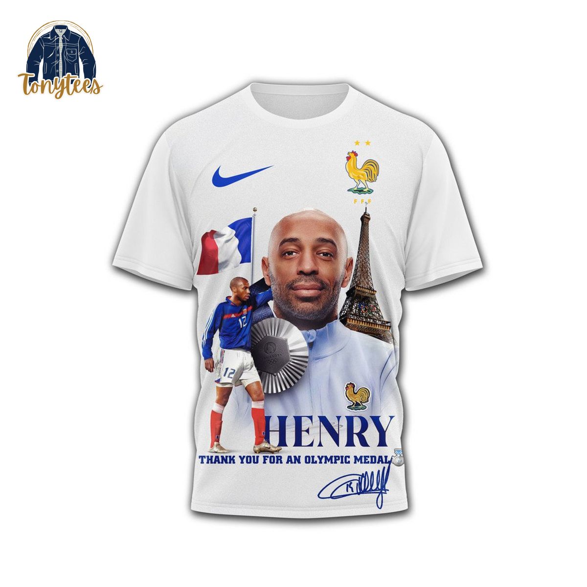 Thierry Henry Thank You For An Olympic Medal 3d Shirt