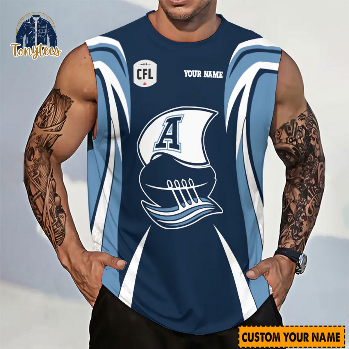 Toronto Argonauts CFL Blue Personalized Tanktop