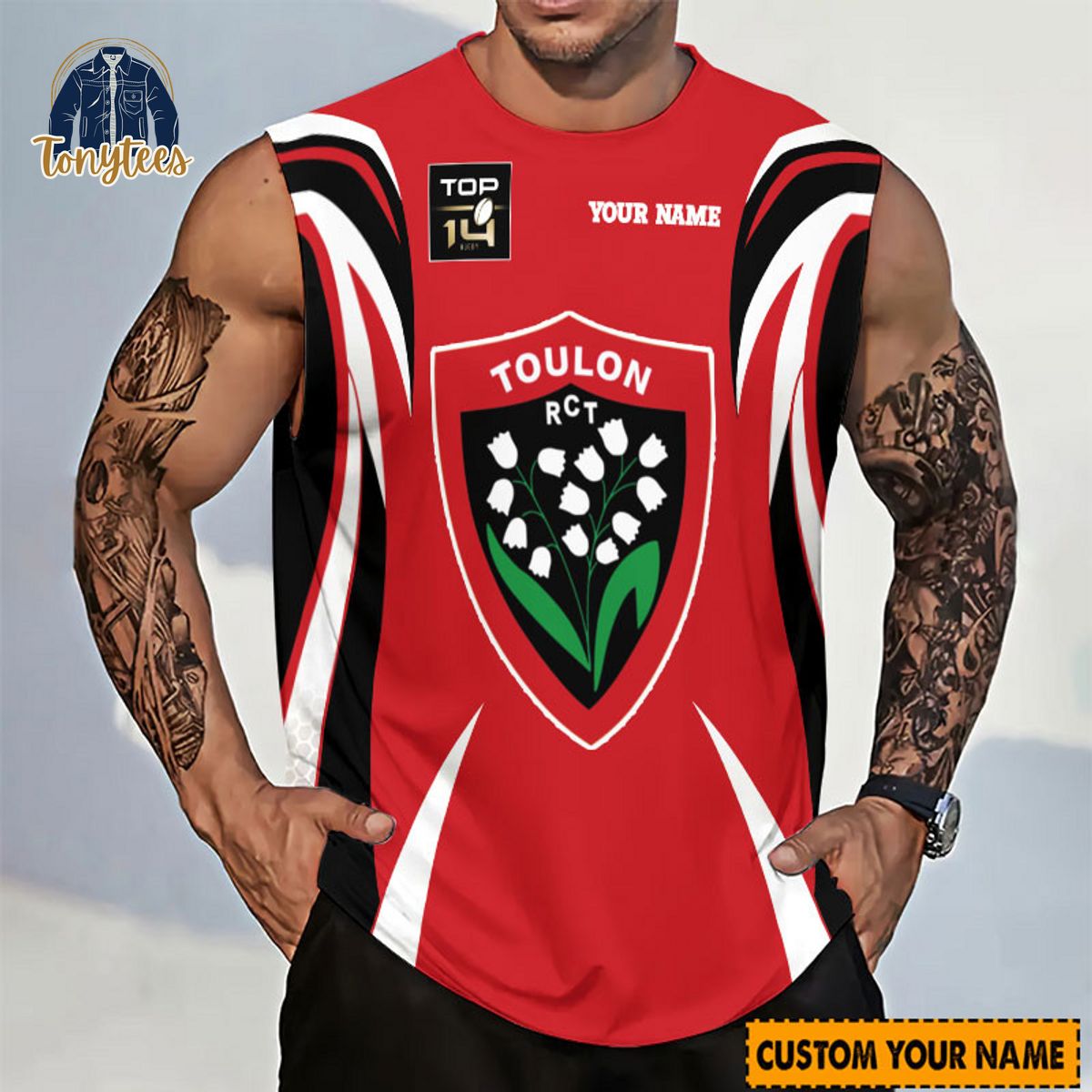 Toulonnais Rugby Top 14 Personalized Tanktop