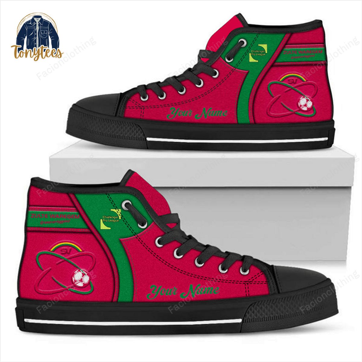 Zulte Waregem Personalized High Top Canvas Shoes