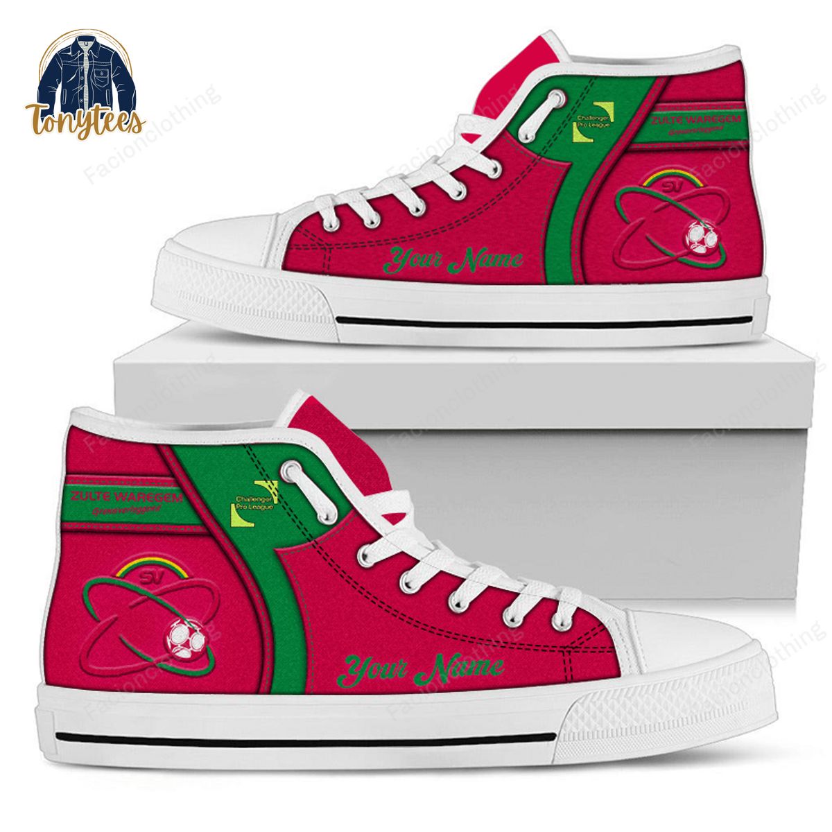 Zulte Waregem Personalized High Top Canvas Shoes