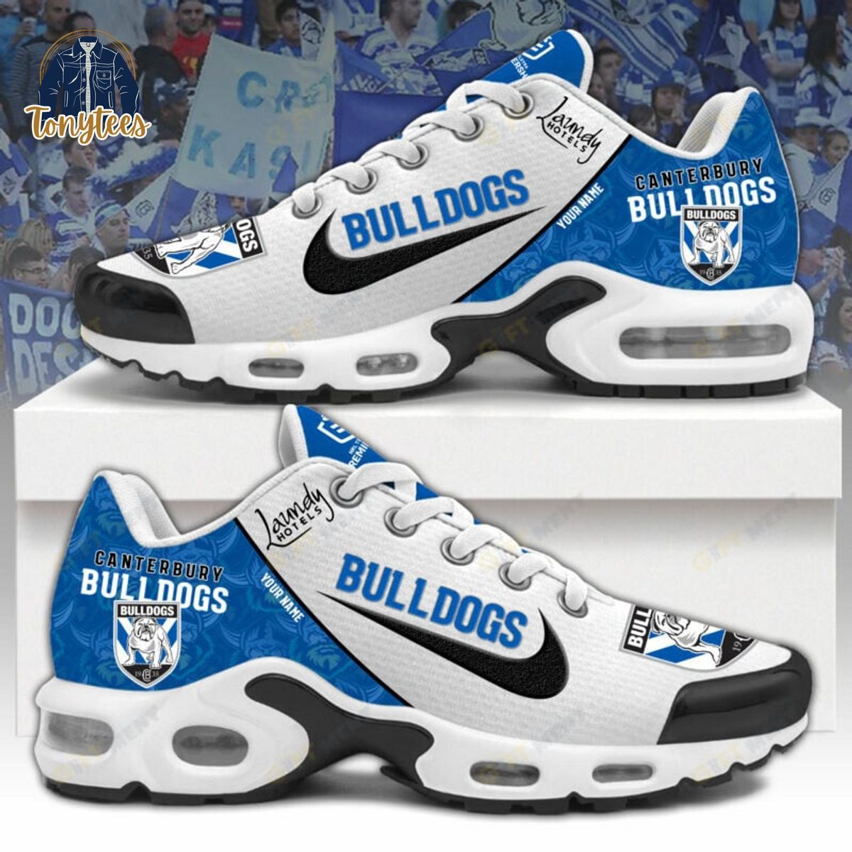 Canterbury Bankstown Bulldogs Custom Name NRL Sport Shoes