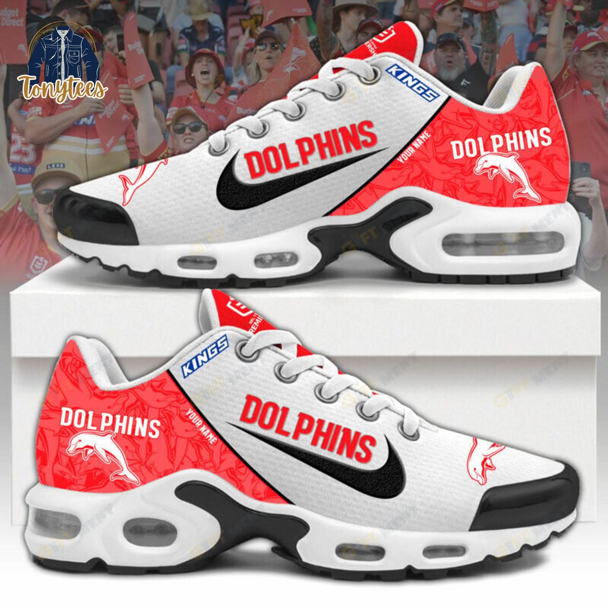 Dolphins Custom Name NRL Sport Shoes