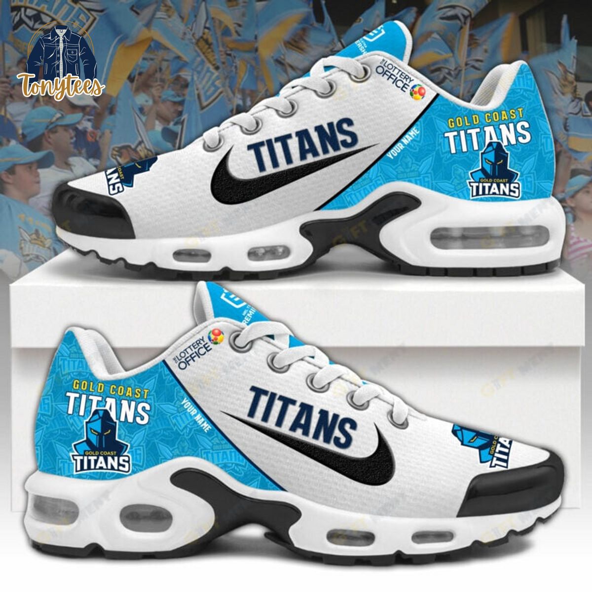 Gold Coast Titans Custom Name NRL Sport Shoes