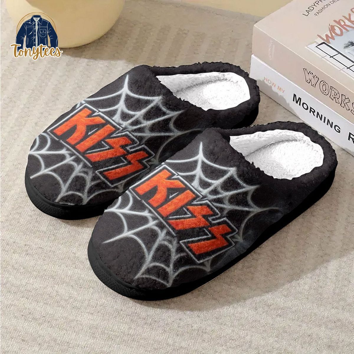 Kiss band Fleece Slippers