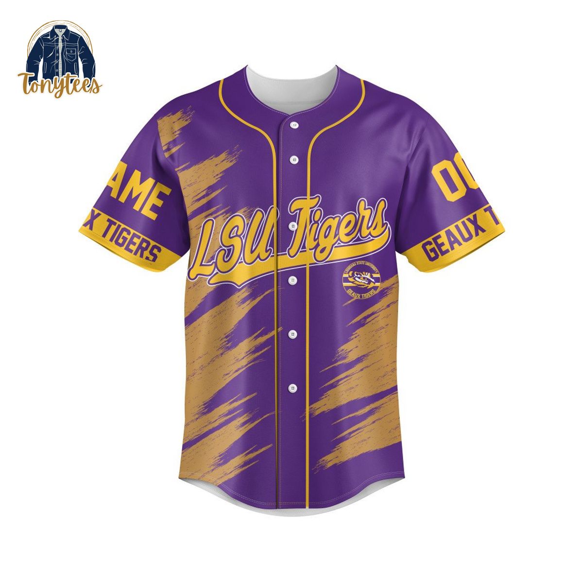 LSU Tigers God First Family Second Then LSU Tigers Personalized Baseball Jersey