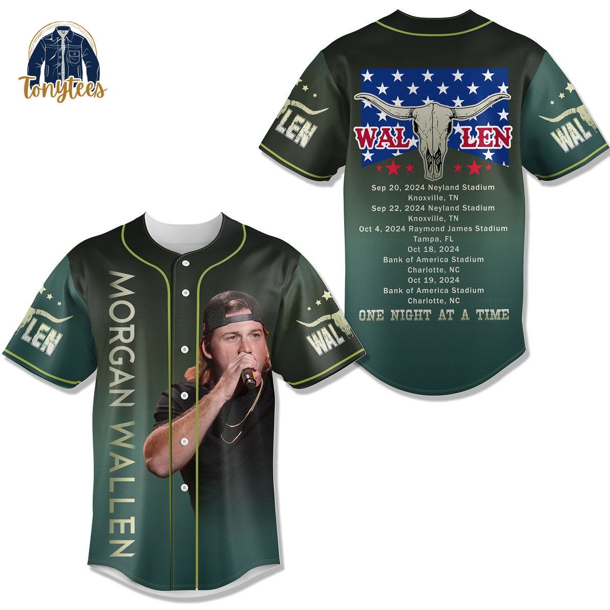 Morgan Wallen One Night At A Time World Tour Baseball Jersey