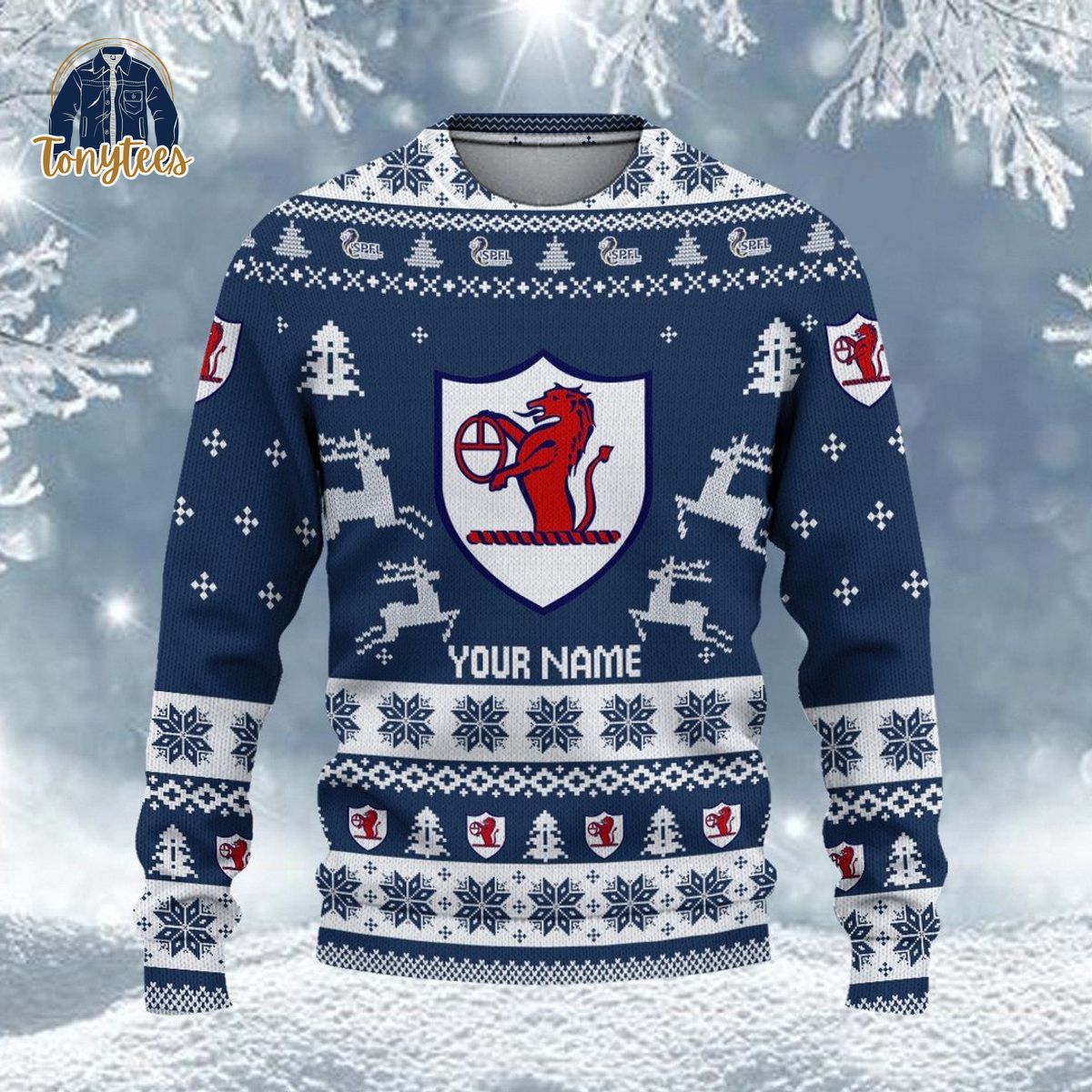 Raith Rovers F.C SPFL Personalized Ugly Christmas Sweater