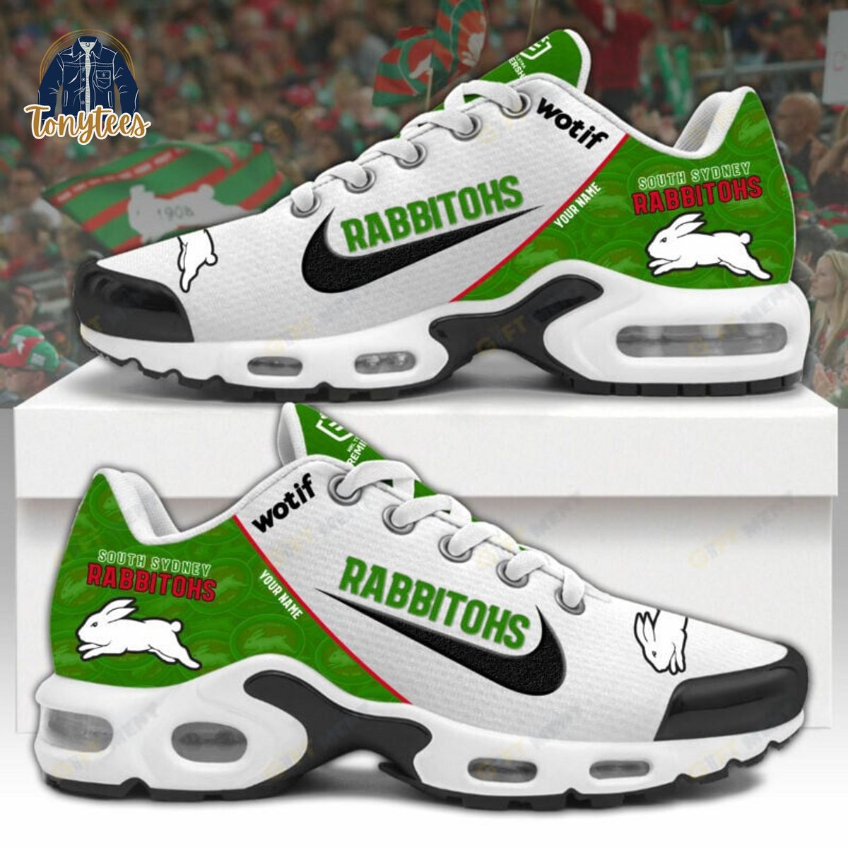 South Sydney Rabbitohs NRL Custom Name TN Sport Shoes