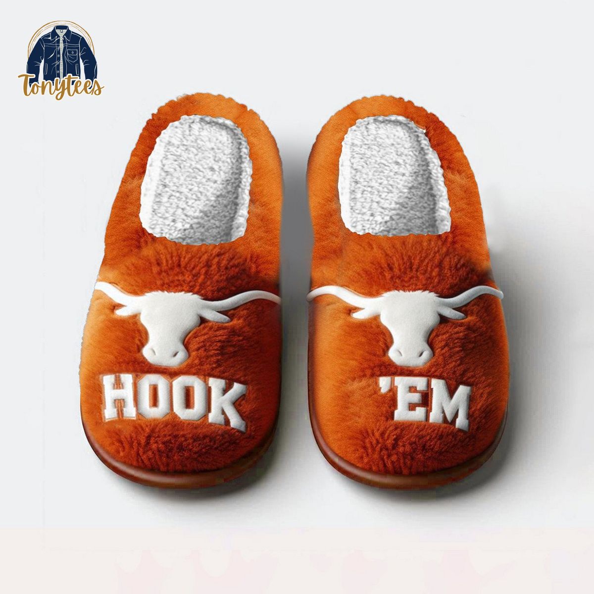 Texas Longhorns football Hook ‘Em Fleece Slippers