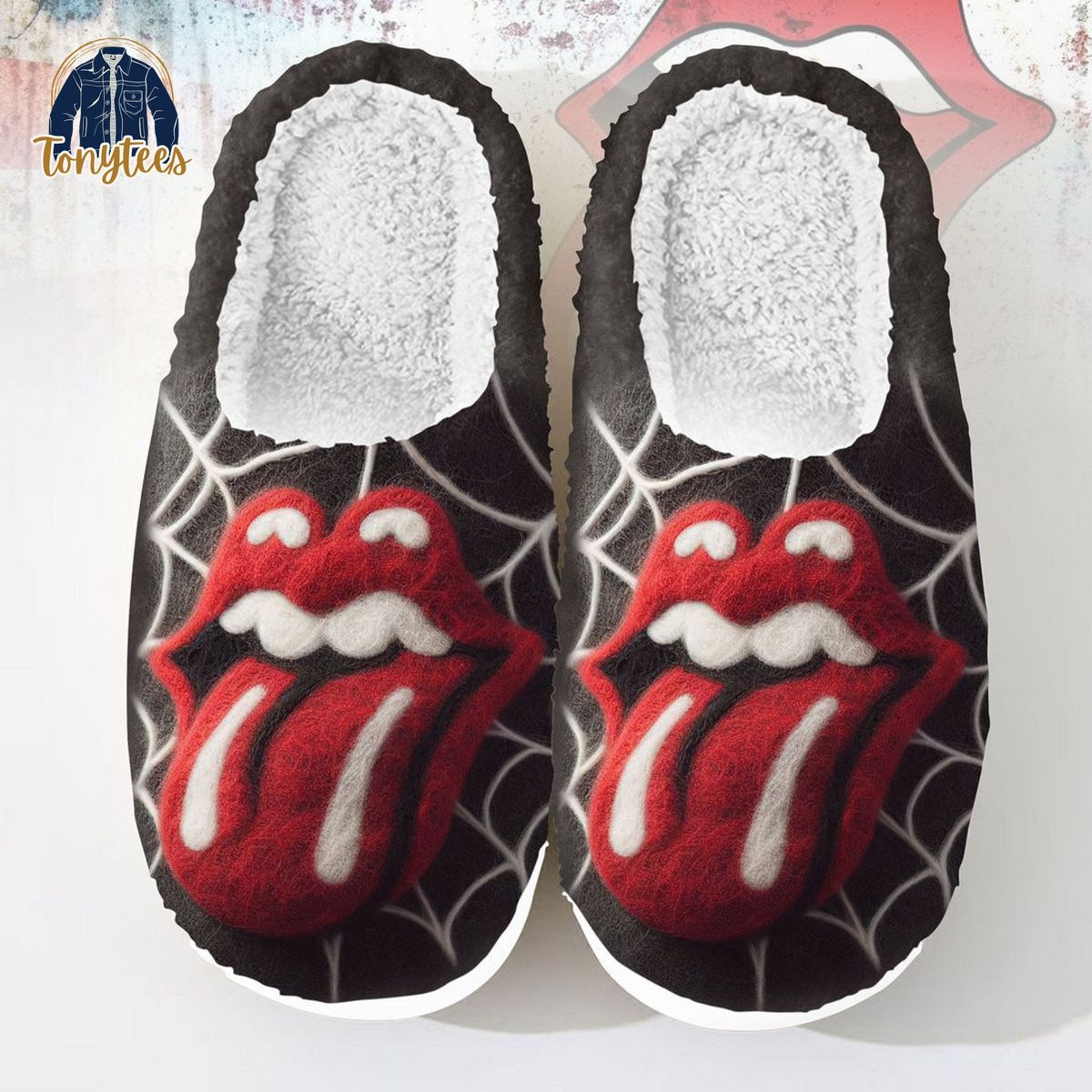 The Rolling Stones Fleece Slippers