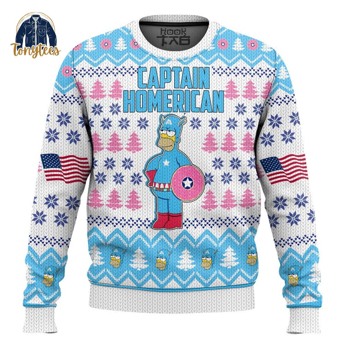 The Simpson Family Captain Homer Ugly Sweater