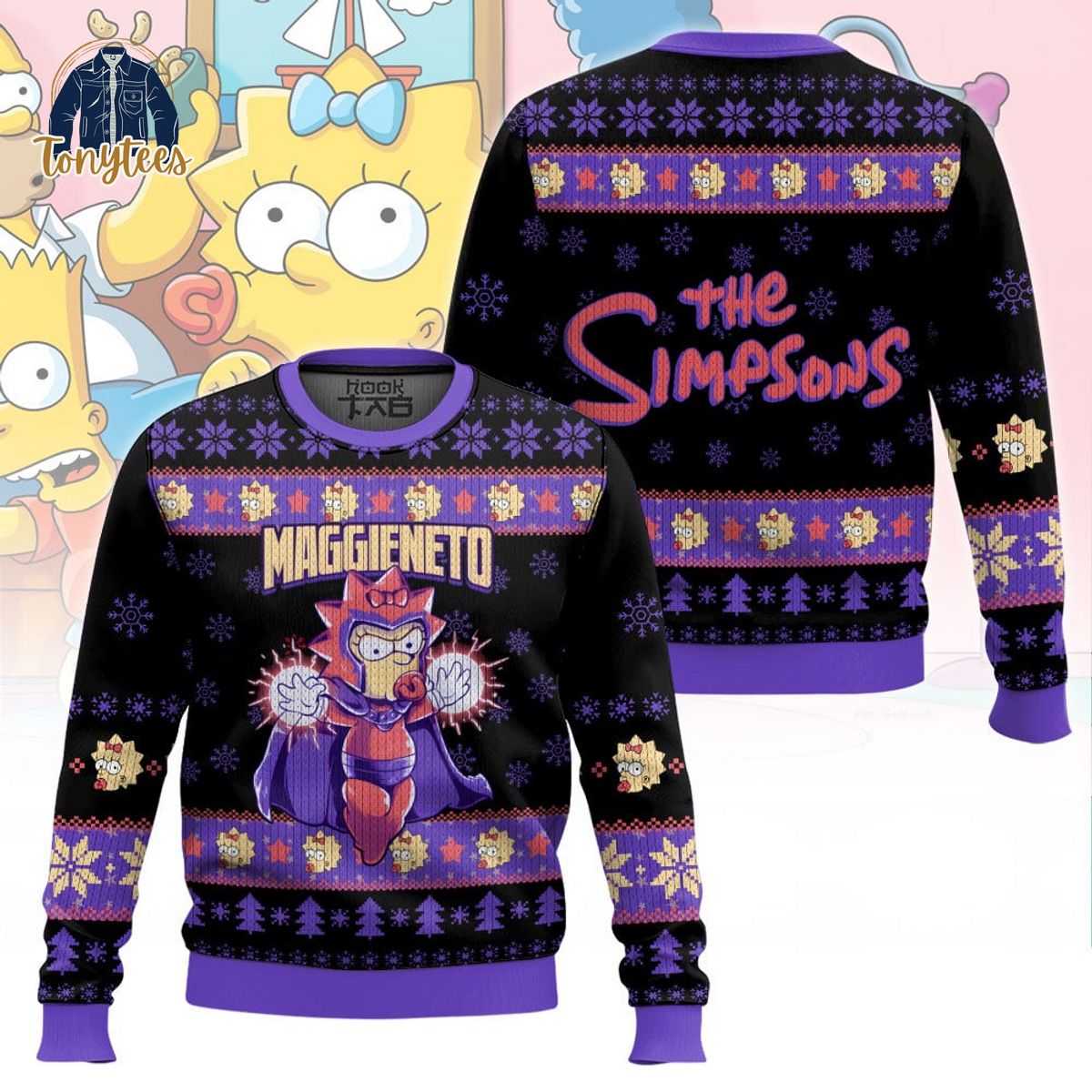 The Simpson Family Maggieneto Ugly Sweater