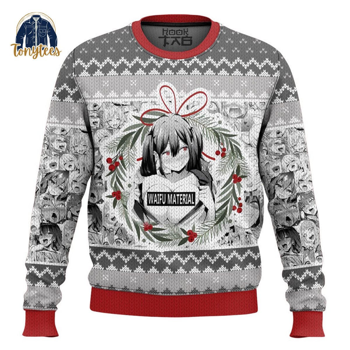 Waifu Material Christmas Ugly Sweater