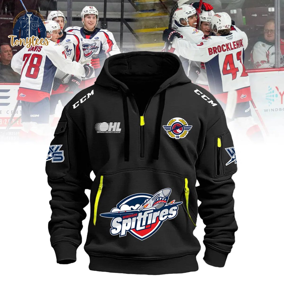 Windsor Spitfires 2024 Black New Heavy Hoodie