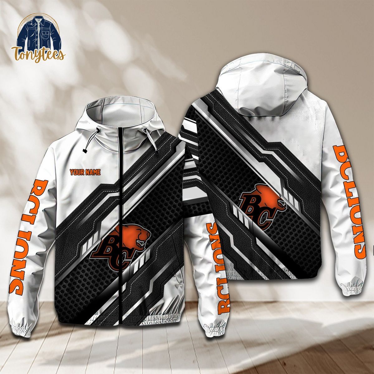 BC Lions CFL Personalized Rush Waterproof Jacket