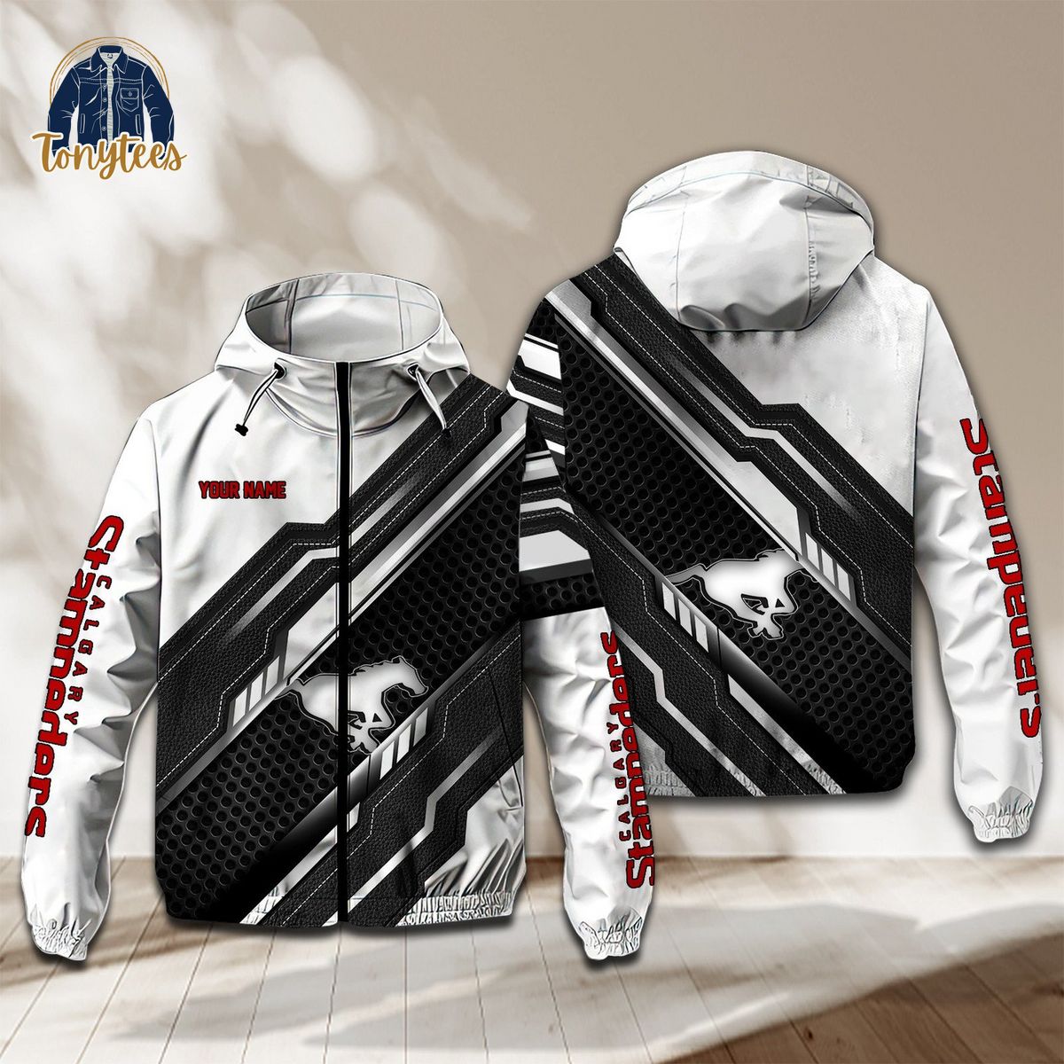 Calgary Stampeders CFL Personalized Rush Waterproof Jacket