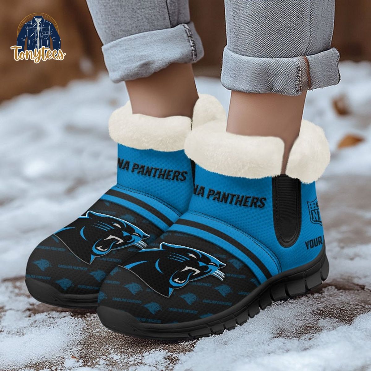 Carolina Panthers NFL Personalized Snow Boots