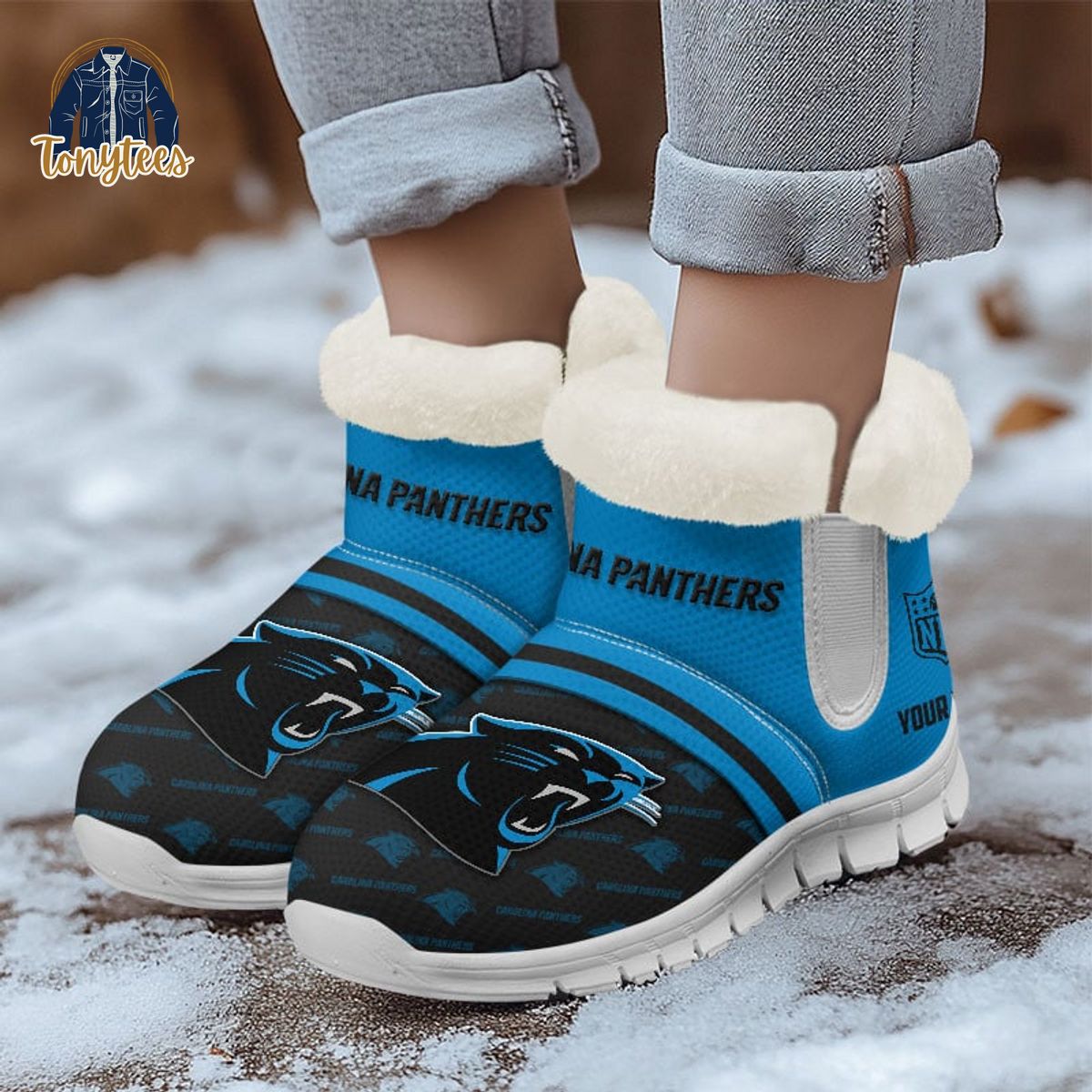 Carolina Panthers NFL Personalized Snow Boots