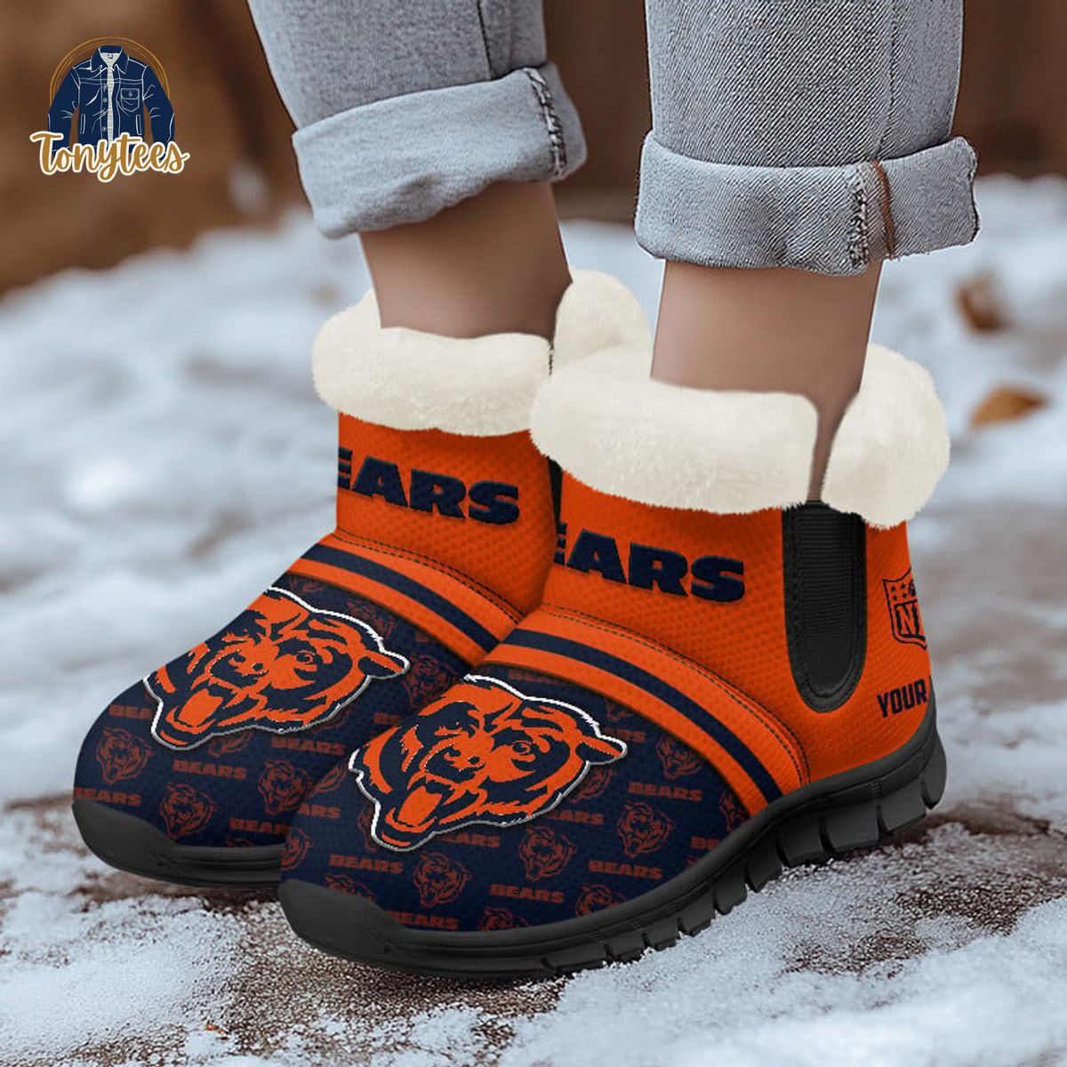 Chicago Bears NFL Personalized Snow Boots