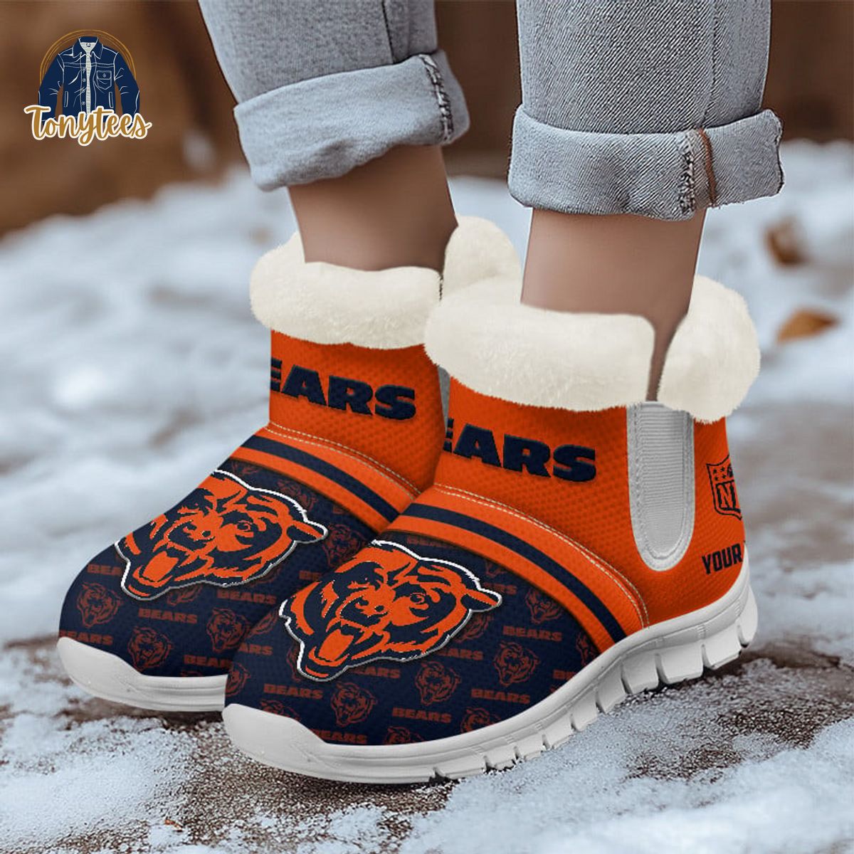 Chicago Bears NFL Personalized Snow Boots