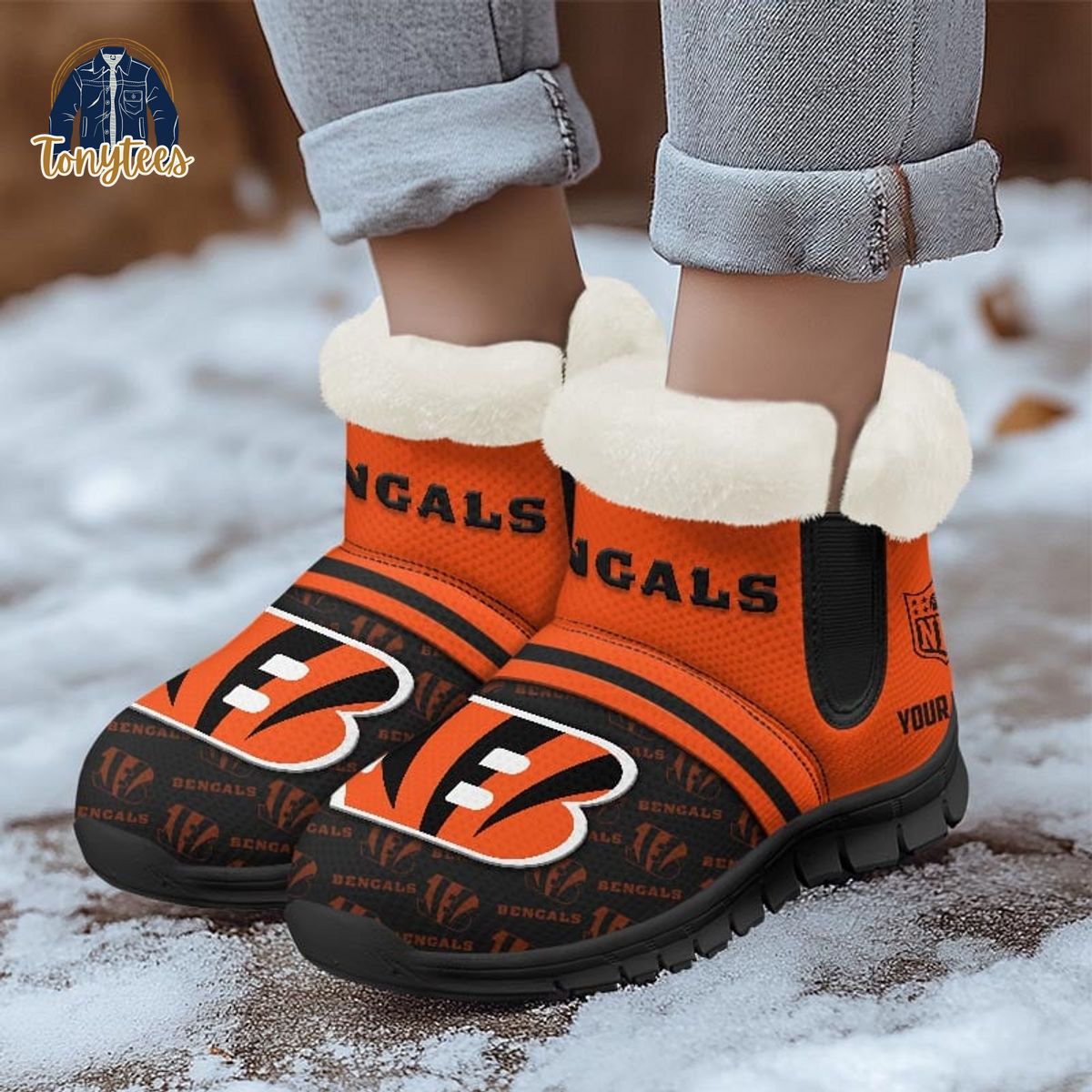 Cincinnati Bengals Personalized Snow Boots