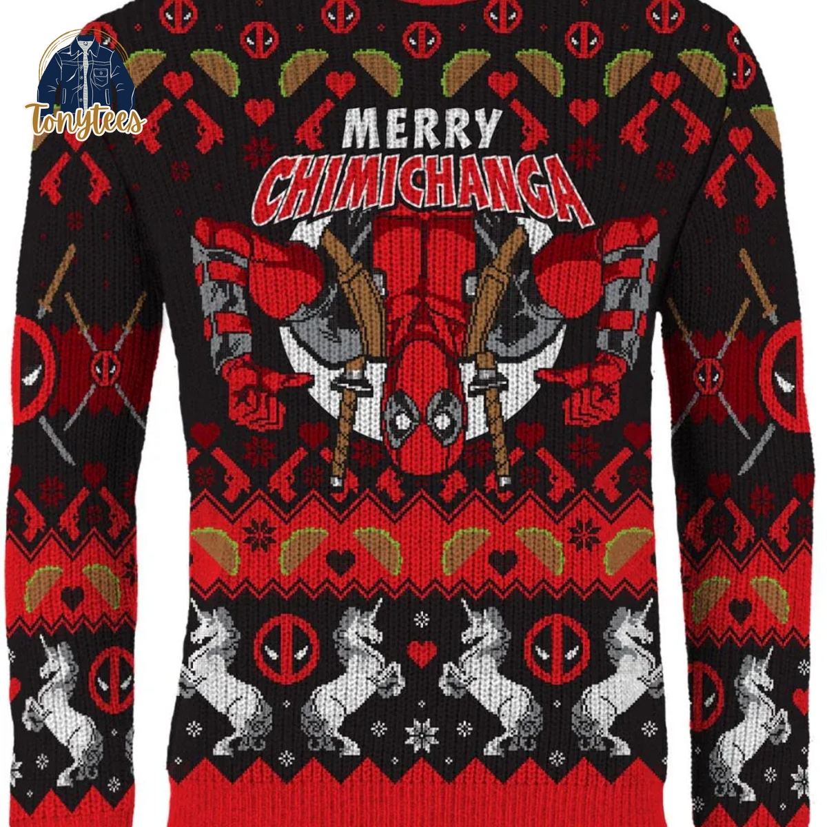 Deadpool Merry Chimichanga Ugly Christmas Sweater