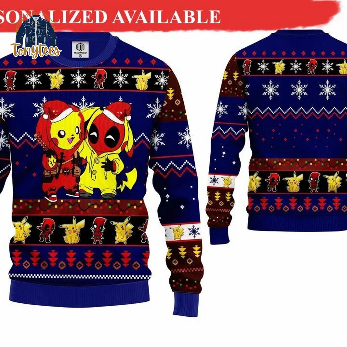 Deadpool Pikachu Ugly Christmas Sweater