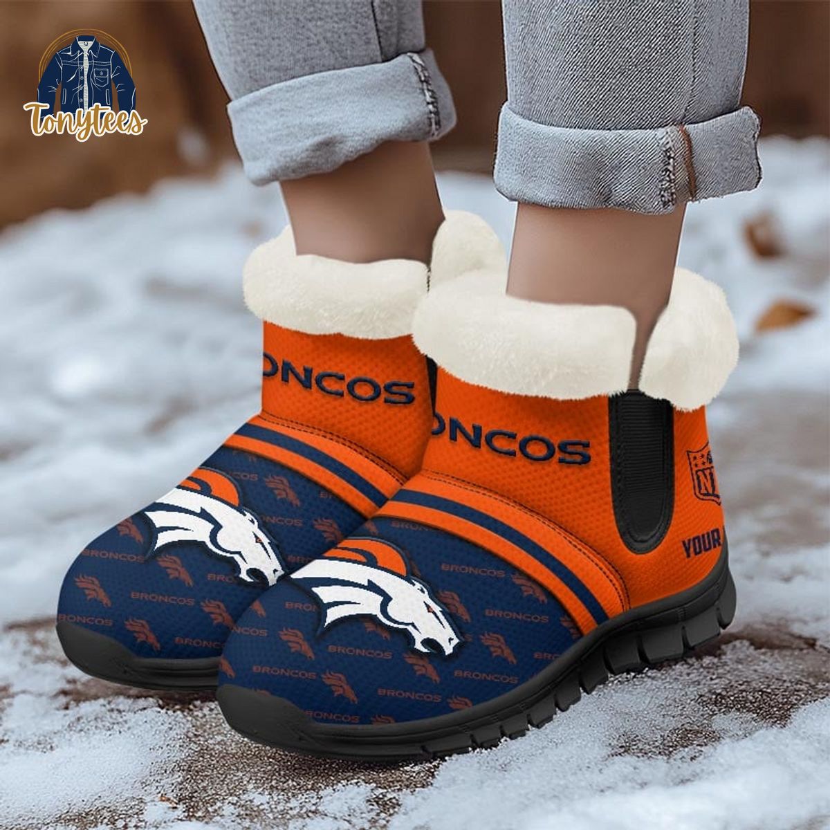 Denver Broncos NFL Personalized Snow Boots