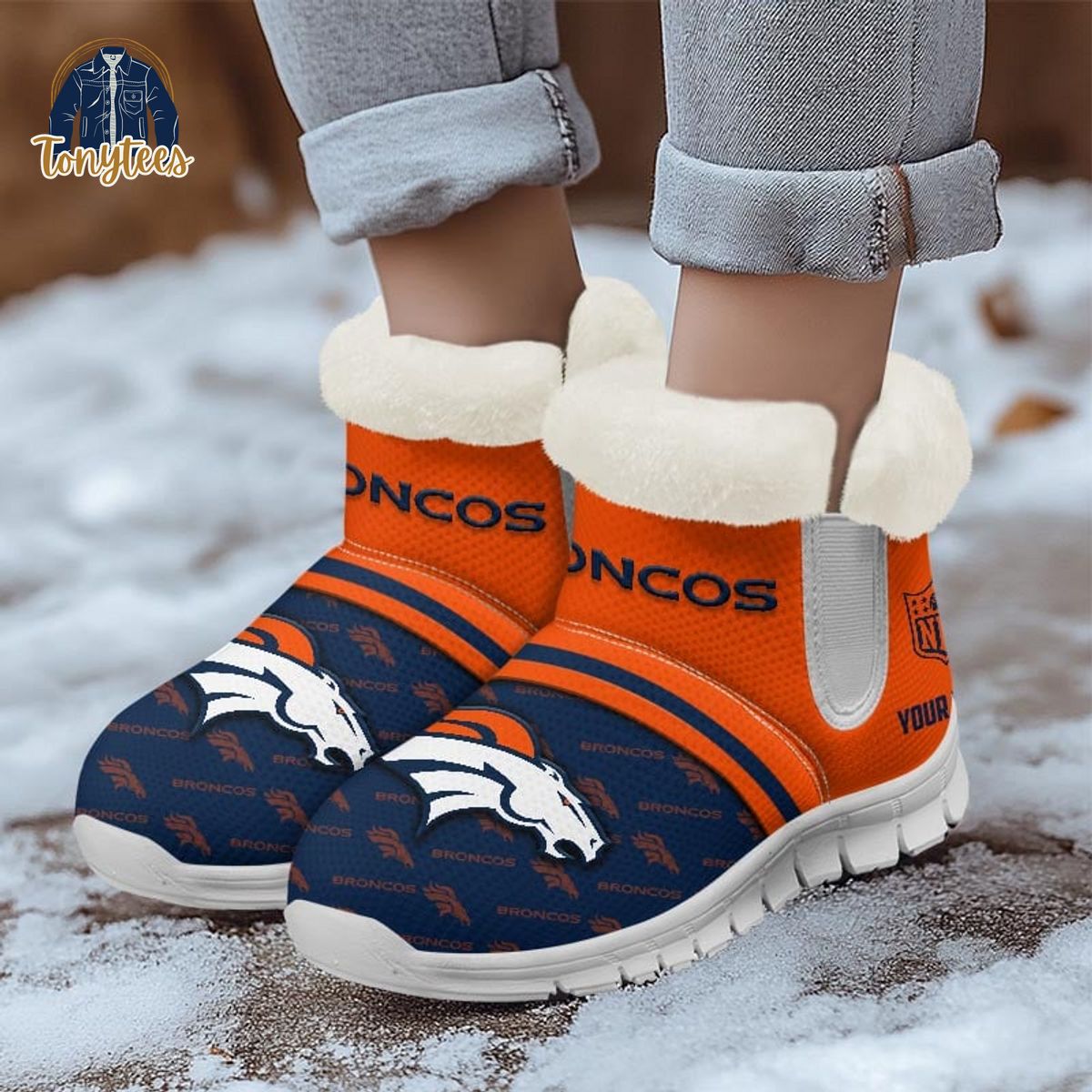 Denver Broncos NFL Personalized Snow Boots