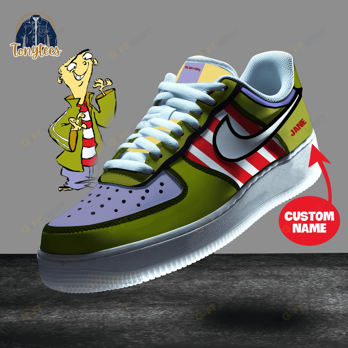 Ed Ed Edd n Eddy Personalized Air Force 1 Sneaker