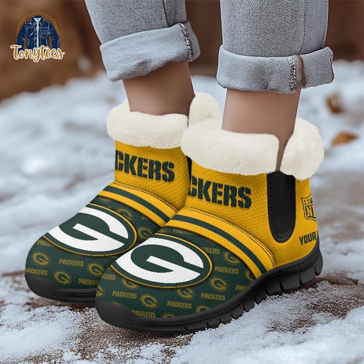 Green Bay Packers Personalized Snow Boots