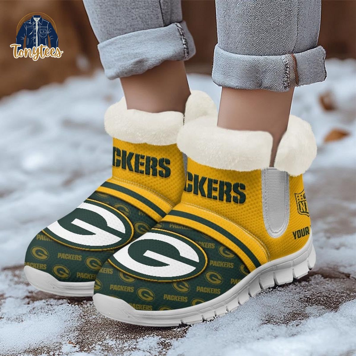 Green Bay Packers Personalized Snow Boots