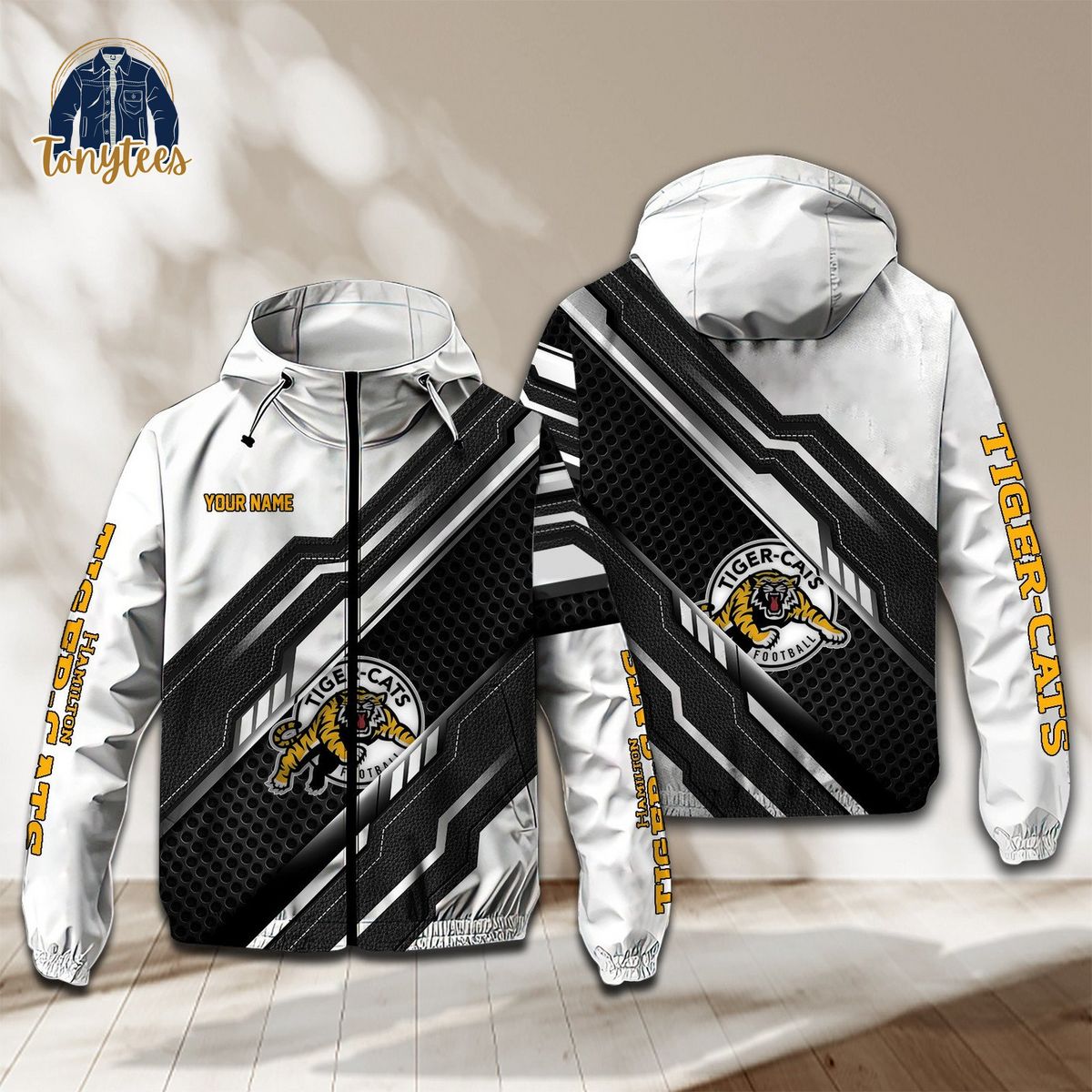 Hamilton Tiger-Cats CFL Personalized Rush Waterproof Jacket