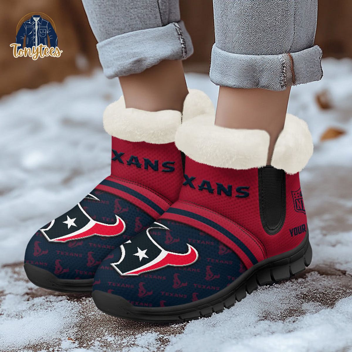 Houston Texans NFL Personalized Snow Boots