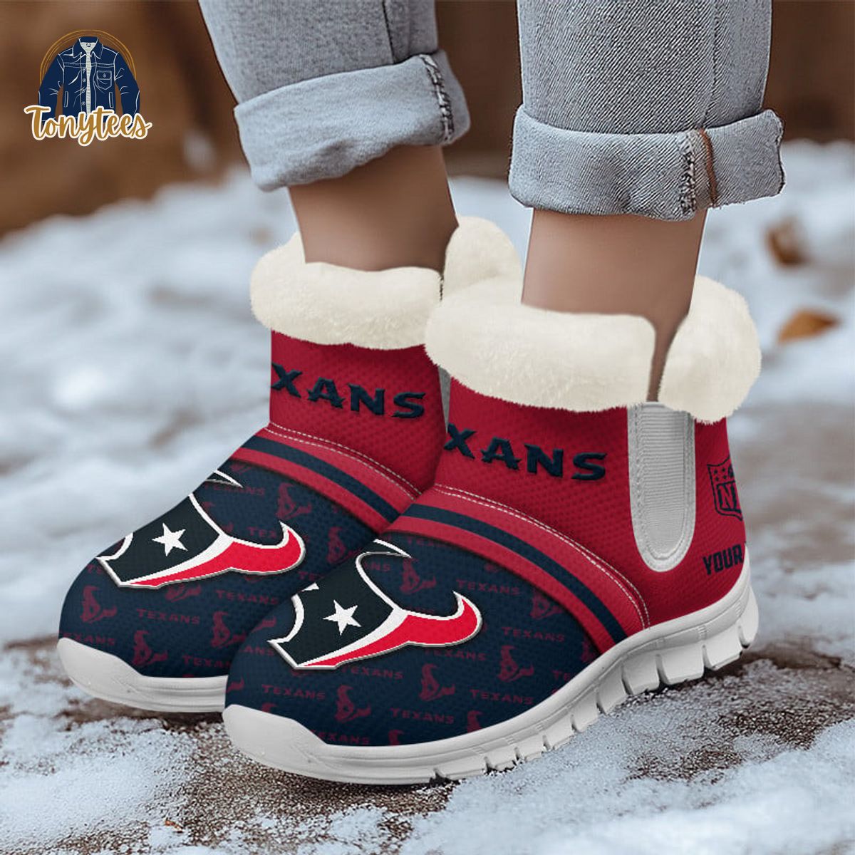 Houston Texans NFL Personalized Snow Boots