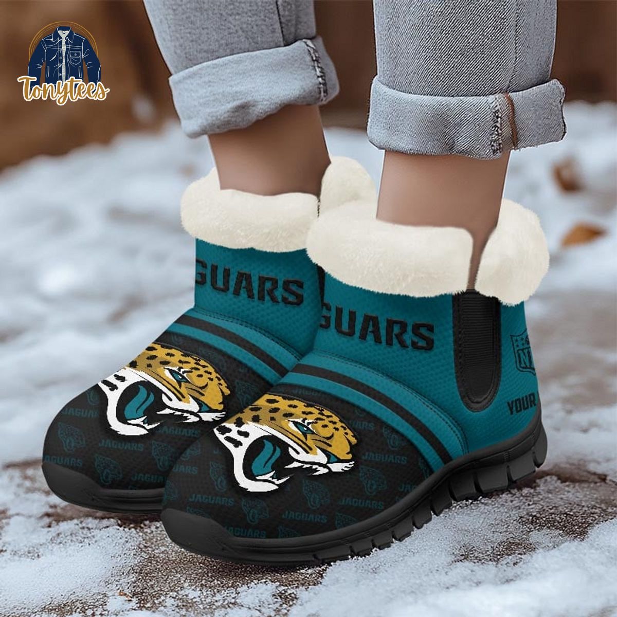 Jacksonville Jaguars NFL Personalized Snow Boots