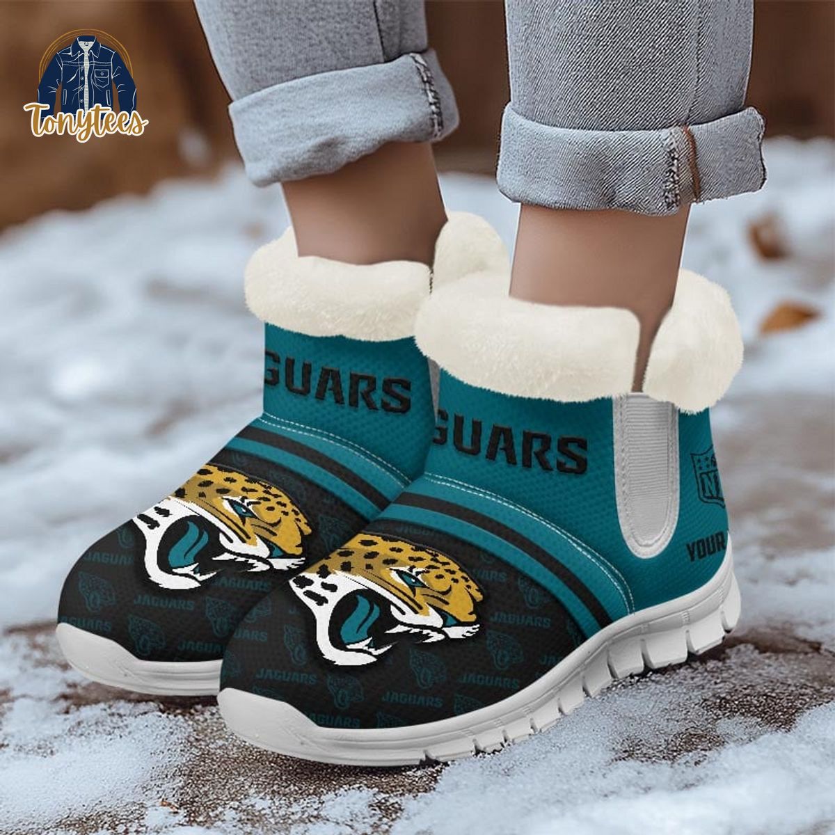 Jacksonville Jaguars NFL Personalized Snow Boots