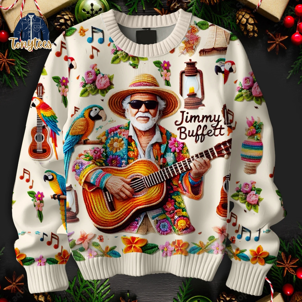 Jimmy Buffett Tropical Rock Ugly Sweater