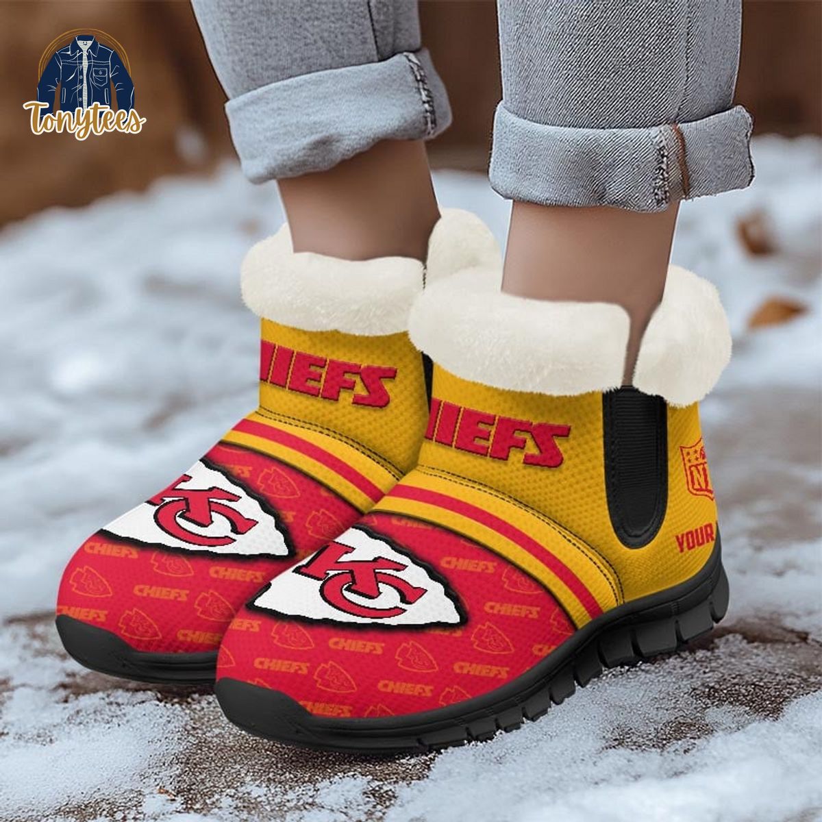 Kansas City Chiefs Personalized Snow Boots