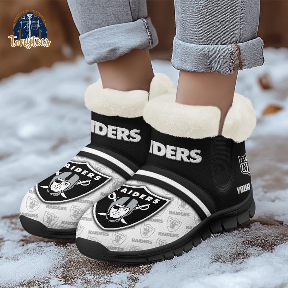 Las Vegas Raiders NFL Personalized Snow Boots