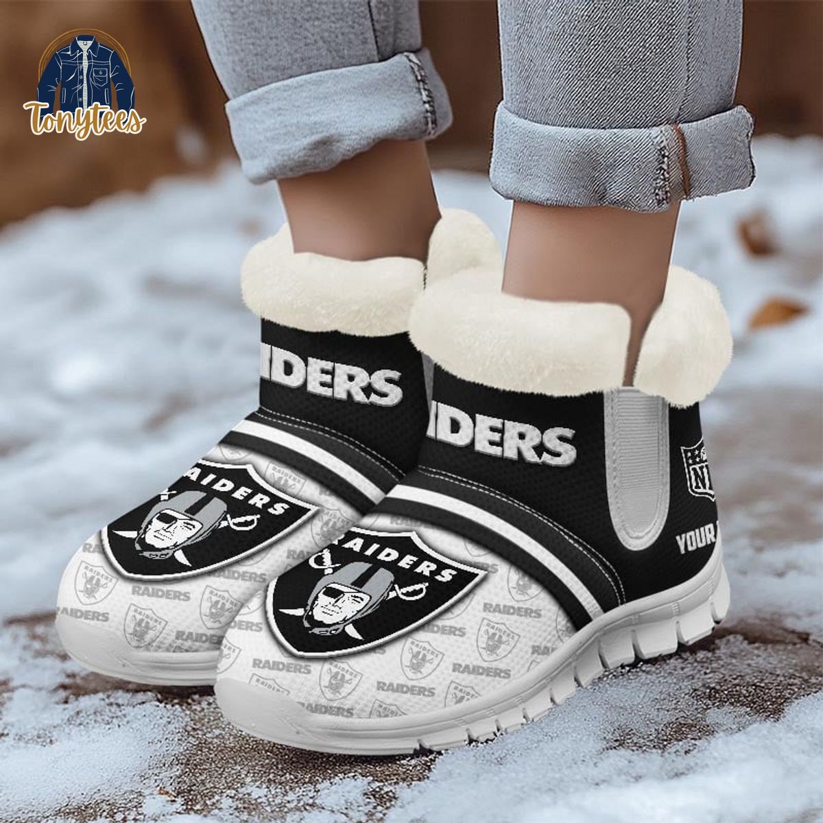 Las Vegas Raiders NFL Personalized Snow Boots