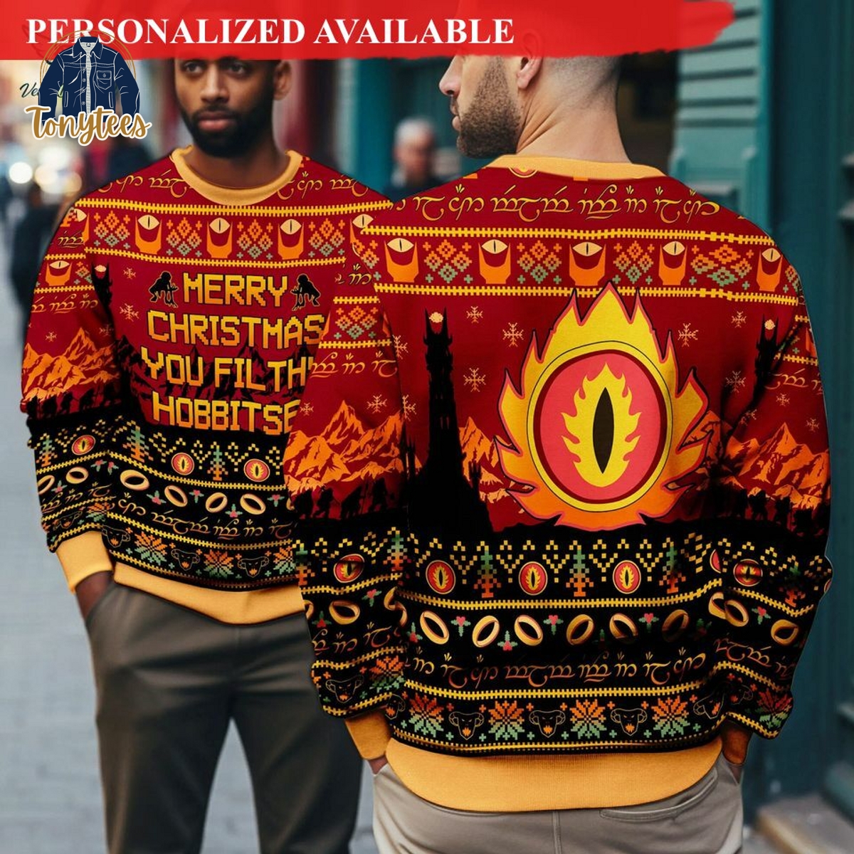 Lord Of The Ring Merry Christmas You Filthy Hobbitses Ugly Christmas Sweater