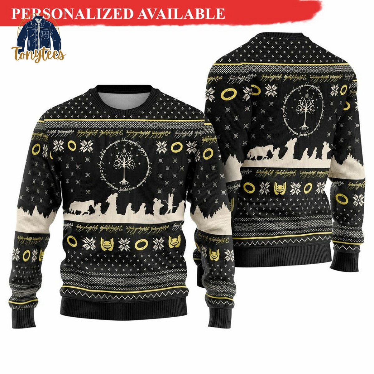 Lord Of The Ring Ring Of Fire Ugly Christmas Sweater