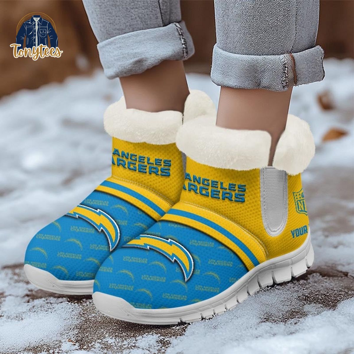 Los Angeles Chargers NFL Personalized Snow Boots