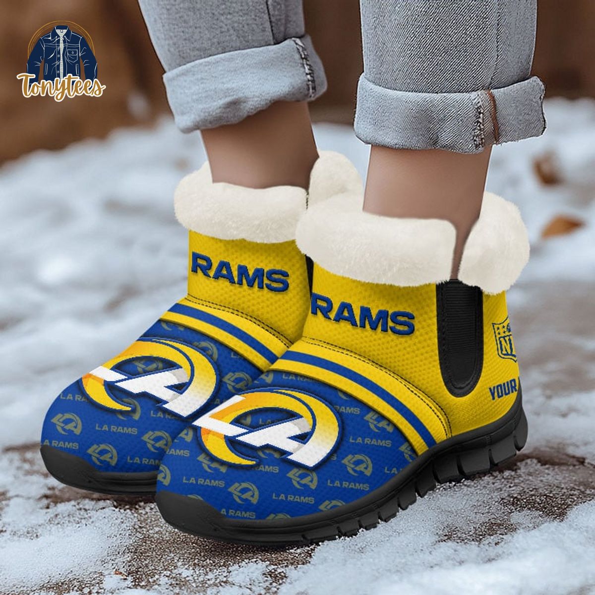 Los Angeles Rams NFL Personalized Snow Boots