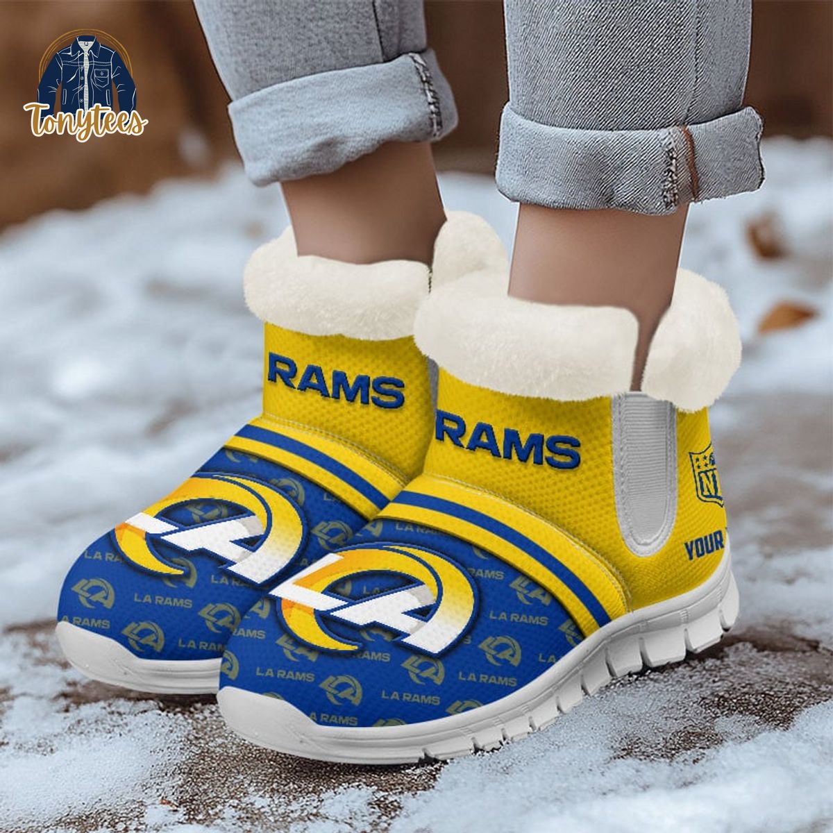 Los Angeles Rams NFL Personalized Snow Boots