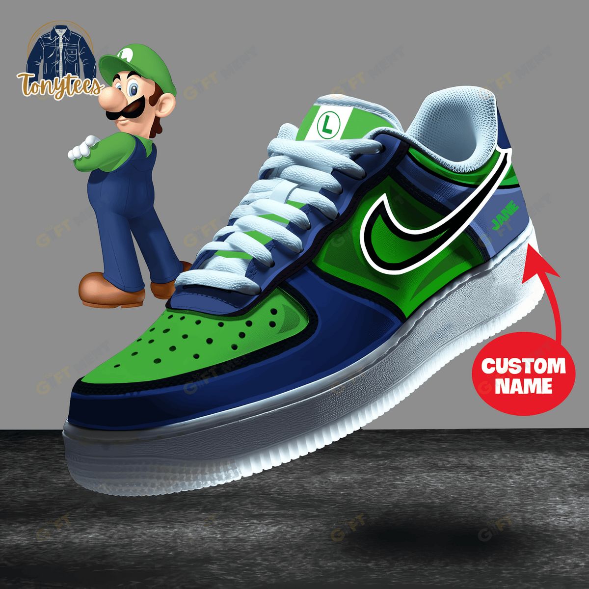 Luigi Personalized Air Force 1 Sneaker