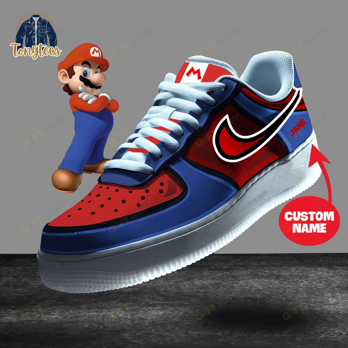 Mario Personalized Air Force 1 Sneaker